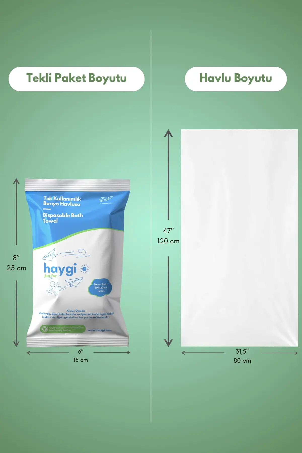 Haygi Tek Kullanımlık Duş ve Banyo Havlusu: Profesyonel Hijyen Çözümü - 2